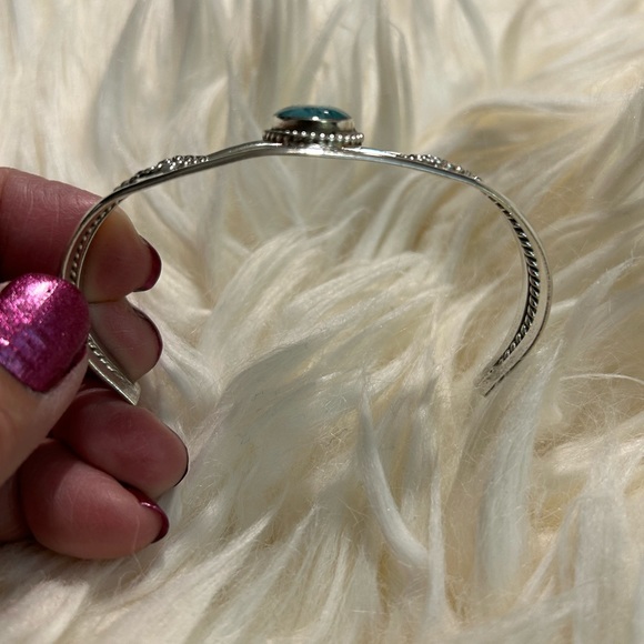 Sterling 925 silver & interesting turquoise bracelet - Picture 13 of 13